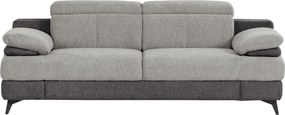 XXXLutz DVOJMIESTNA POHOVKA, textil, svetlosivá, tmavosivá Livetastic - Sedačky - 000552063702