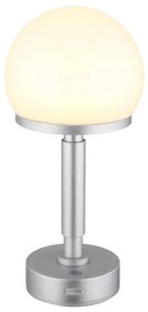 Globo 21034SI - LED Nab. dot. stol. lampa HAKU LED/2,5W/5V 2800K strieborná