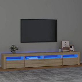 TV skrinka s LED svetlami dub sonoma 240 x 35 x 40 cm
