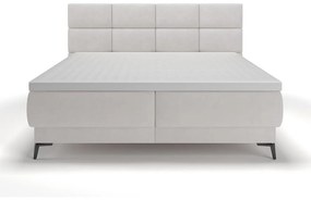 Manželská kontinentálna posteľ 140 cm Riviera 140 (s roštom a matracom) (s úl. priestorom) (sivá + čierna). Vlastná spoľahlivá doprava až k Vám domov. 1099649