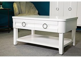 Biely konferenčný stolík z jedľového dreva 60x90 cm Shine – Mauro Ferretti