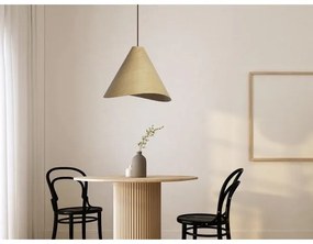 Drevený luster na lane 1xE27/60W/230V pr. 45 cm masív/dub/kaučukovník