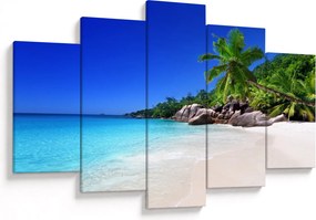 Obraz pláže na Praslin ostrove (150x105 cm)