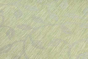 Koberec šnúrkový SIZAL PATIO ploské tkanie 3045 lístie zelený / béžový