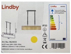 Lindby Lindby - Luster na lanku MARIAT 4xE27/60W/230V LW0889