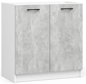 Spodná kuchynská skrinka pod drez OLIWIA S80ZL biela / betón