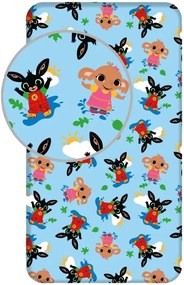 Bavlnené prestieradlo na jednolôžko Zajačik Bing - 100% bavlna - 90 x 200 cm