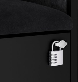 Akustická kabína SALLY MentalBox 600 mm – čierny korpus, tmavosivé sedadlo