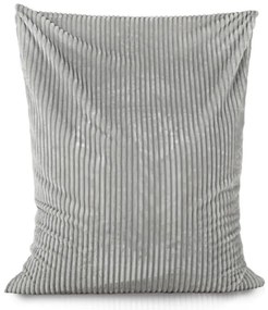 Vankúš na sedenie svetlosivý stripe