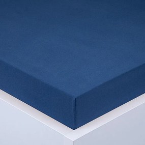 Napínacia plachta na posteľ jersey EXCLUSIVE kráľovsky modrá 160 x 200 cm