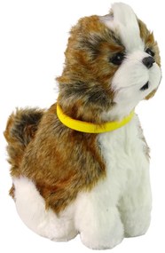 Lean Toys Interaktívny plyšový psík – Shitzu s obojkom