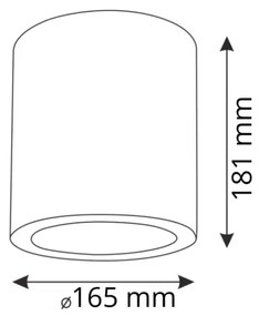 Bodové svietidlo JUPITER 1xE27/20W/230V pr. 16,5 cm čierna