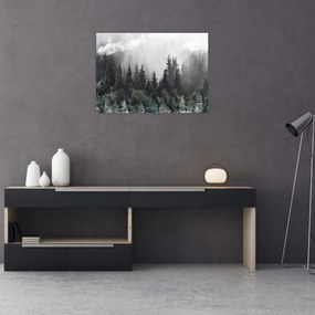 Obraz - Les s ilustrovanými prvkami (70x50 cm)