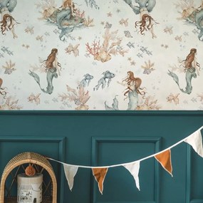 Tapeta morskej panny biela 280x100 cm