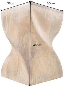 Príručný stolík TWIST 45 cm mangové drevo