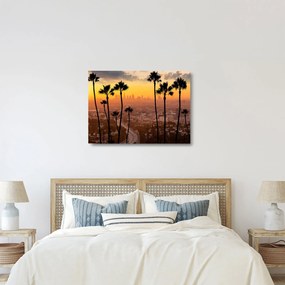 Sklenený obraz - Panorama Los Angeles (70x50 cm)