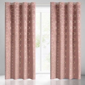 ZATEMŇOVACÍ ZÁVES NA KRÚŽKOCH GISEL 140X250 CM STARORUŽOVÁ