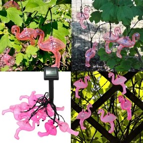 LED Solárna dekoračná reťaz 10xLED/1,2V 300 mAh 3,8 m IP44 plameniak