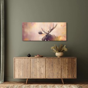 Obraz - Sob v jesennom lístí (120x50 cm)