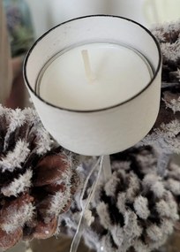 Biely antik zápich na čajovú sviečku - Ø 4,2*9 cm