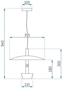 Toolight - Stropné svietidlo APP914-1CP, čierna-zlatá, OSW-01041