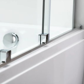 BPS-koupelny Dvojdielna vaňová zástena ASTRA CH PR 85x150 chróm
