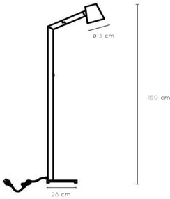 Lucide 20710/01/30 - Stojacia lampa MIZUKO 1xE14/40W/230V