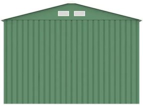 Plechový záhradný domček Rojaplast Archer D 267 x 245 cm zelený