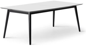 Bielo-čierny rozkladací jedálenský stôl s bielou doskou 100x210 cm Meza – Hammel Furniture