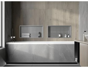 Mexen X-Wall-R, polička na zapustenie na obklad s golierom 60 x 30 cm, oceľová, 1910603010