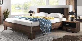 VERA manželská posteľ + 2x nočný stolík Farba: Dub monasteri + Čierna 22ZBDH