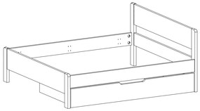 BMB BOČNÁ ZÁSUVKA - dyha buk CELÁ 198 cm, buk dyha