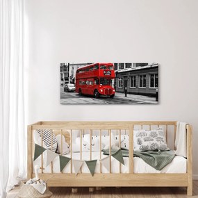 Obraz -Londýn s autobusom (120x50 cm)