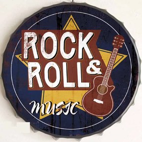 Ceduľa vrchnák Rock &amp; Roll music