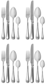 House Doctor Sada príborov z nerezovej ocele Brush Silver – set 16 ks