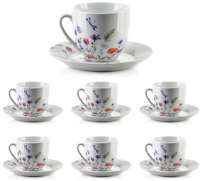 Porcelánová šálka s podšálkou Joy Dragonfly 250 ml sada 6ks