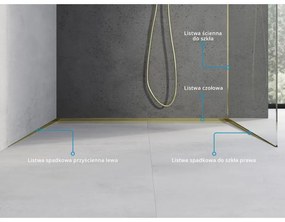 Mexen Line-B lišta 130 cm, zlatá lesklá, 185003130U