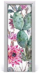 Samolepiace fototapety na dvere kaktusy 75x205 cm