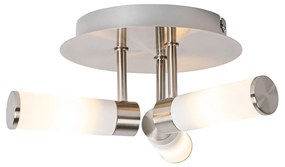 Moderné stropné svietidlo do kúpeľne oceľ 3-žiarovkové IP44 - Bath