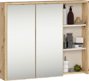 Závesná kúpeľňová skrinka so zrkadlom VAMI 90 cm - výber z 5 prevedení