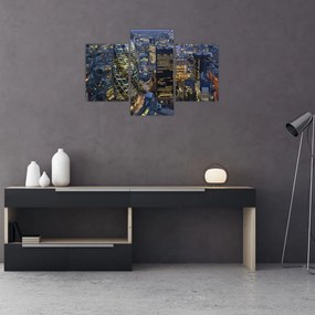Obraz - Večerná panoráma Londýna (90x60 cm)