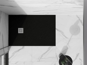 Mexen Stone+, obdĺžniková vanička z minerálneho kompozitu 100 x 90 cm, čierna matná, 44709010