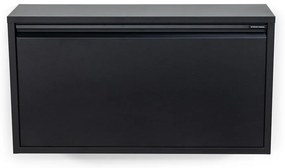 Čierna kovová výklopná/závesná skrinka na topánky 75x41x22 cm Billy – Spinder Design