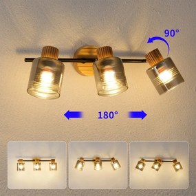 Brilagi - Bodové svietidlo HYGGE 3xE14/15W/230V kaučukovník/dymové