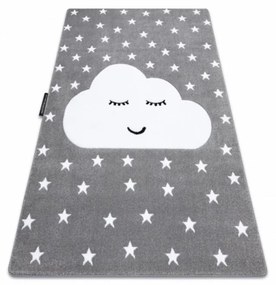 Detský kusový koberec Mráčik sivý 200x290cm