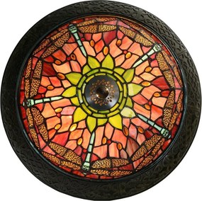 Stropné svetlo Tiffany Cecile - Ø 38*19 cm E14/max 2*40W
