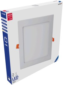 AVIDE Zápustný LED panel, 24W, studená biela, 29x29cm, štvorec, biely