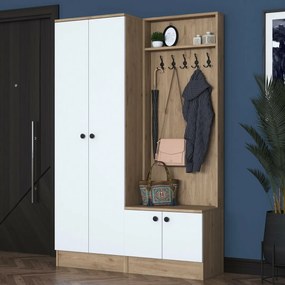 Predsieňová zostava Pone White and Walnut II