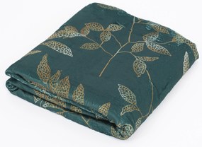 Deka mikroplyš Digital 150 × 200 cm – Gabriela tmavo zelená