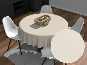 Biante Bavlnený okrúhly obrus MONI MO-037 Svetlý režný Ø 130 cm